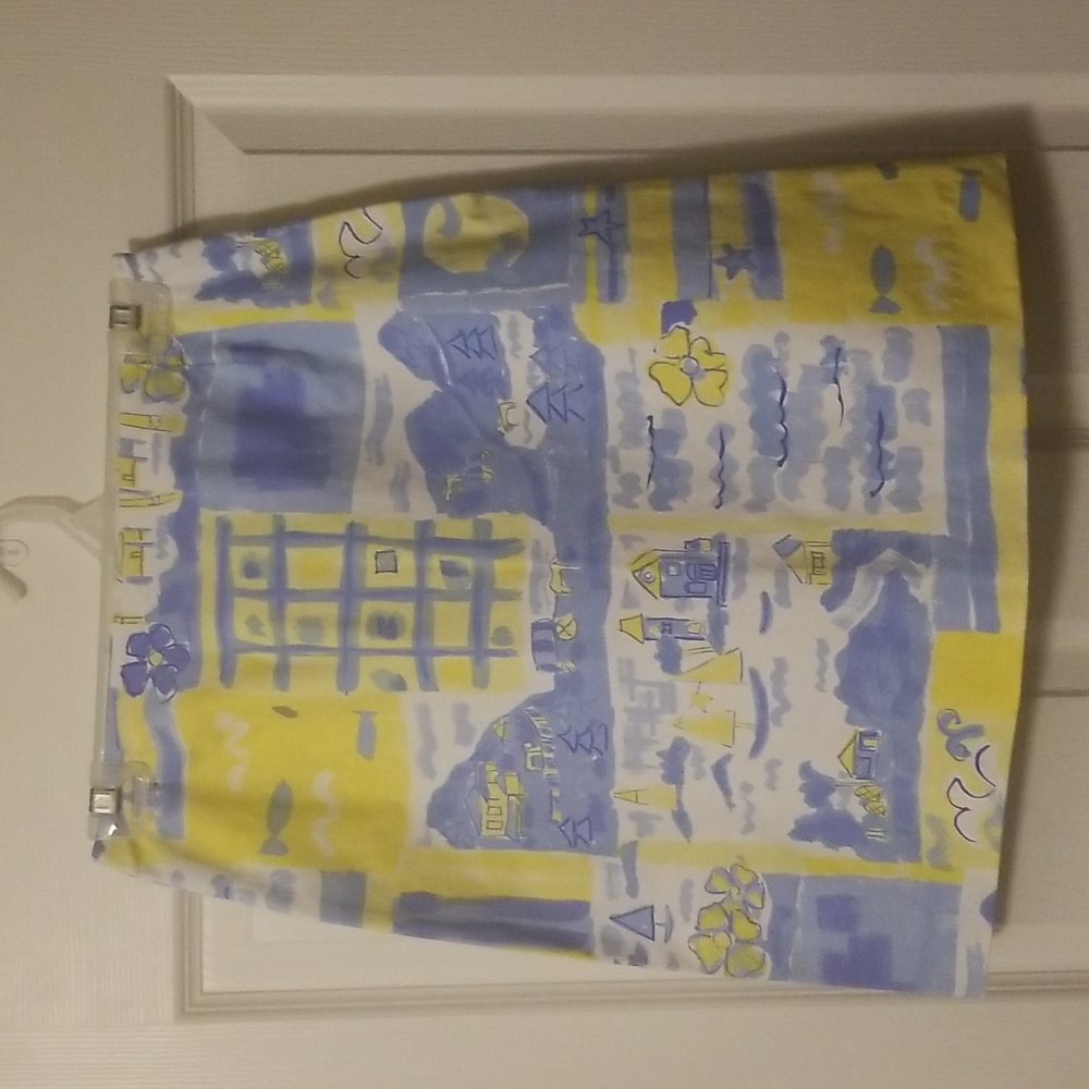 Pamela Ferrari Firenze yellow & blue skirt
